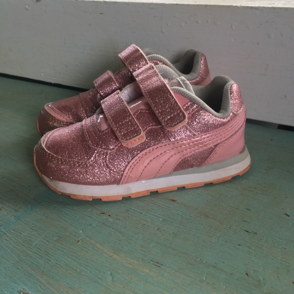 Toddler Girls Pink Puma Velcro Sneakers
